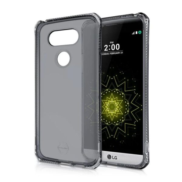 LG V Serie Transparente graue Silikon Handyhülle
